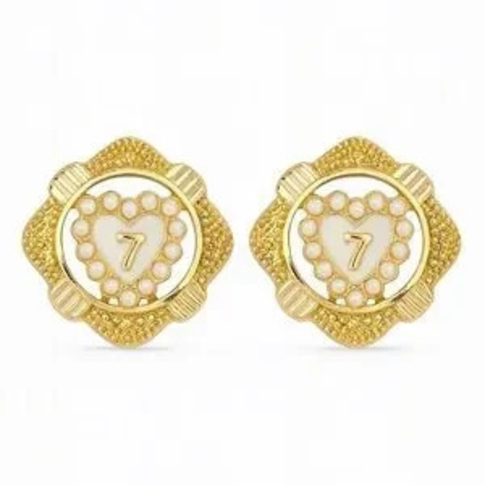 ???? Gold Heart Pearl Stud Earrings | Romantic Vintage Style Earrings ??